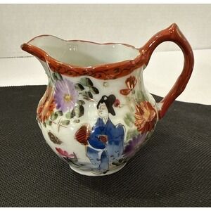 Antique Japanese Geisha Girl‎ Hand Painted Porcelain Creamer